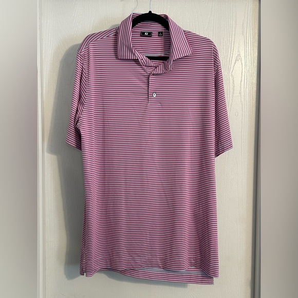 FootJoy Other - FootJoy | Striped Pink Polo Shirt | Size Large